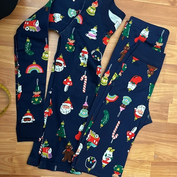 Hanna Andersson Unisex Pajama Long John - Large Heirloom Ornaments Size 12 - Picture 2 of 3